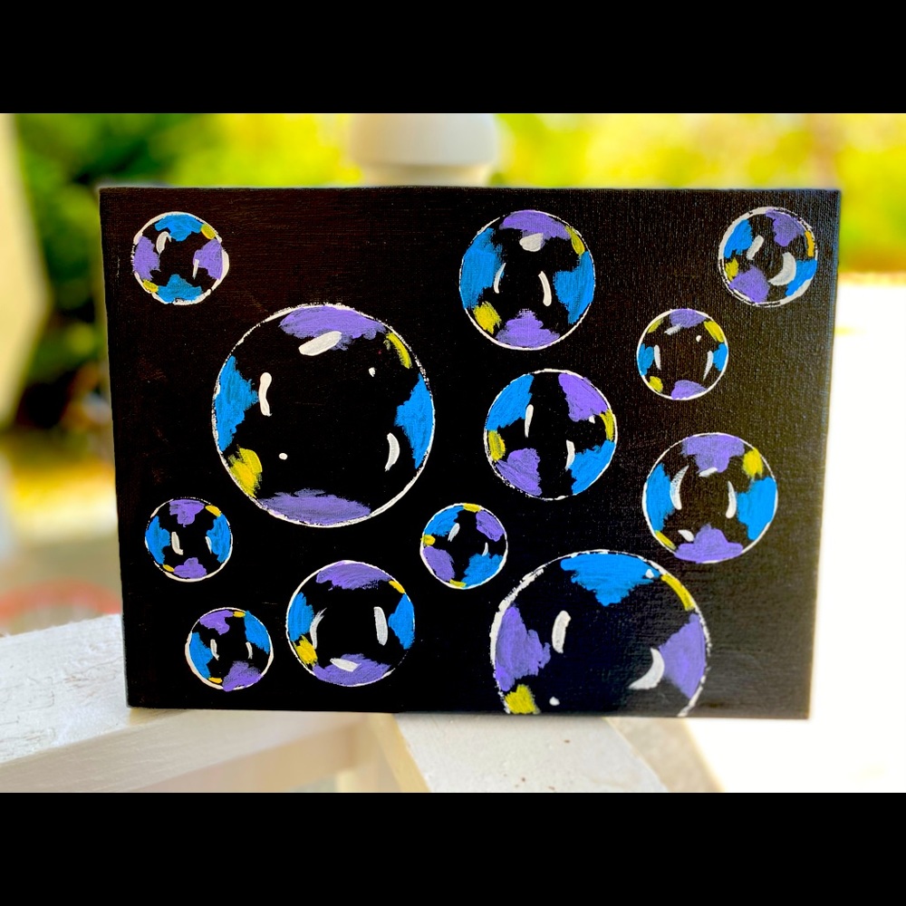 It’s a cute little painting I did they are bubbles